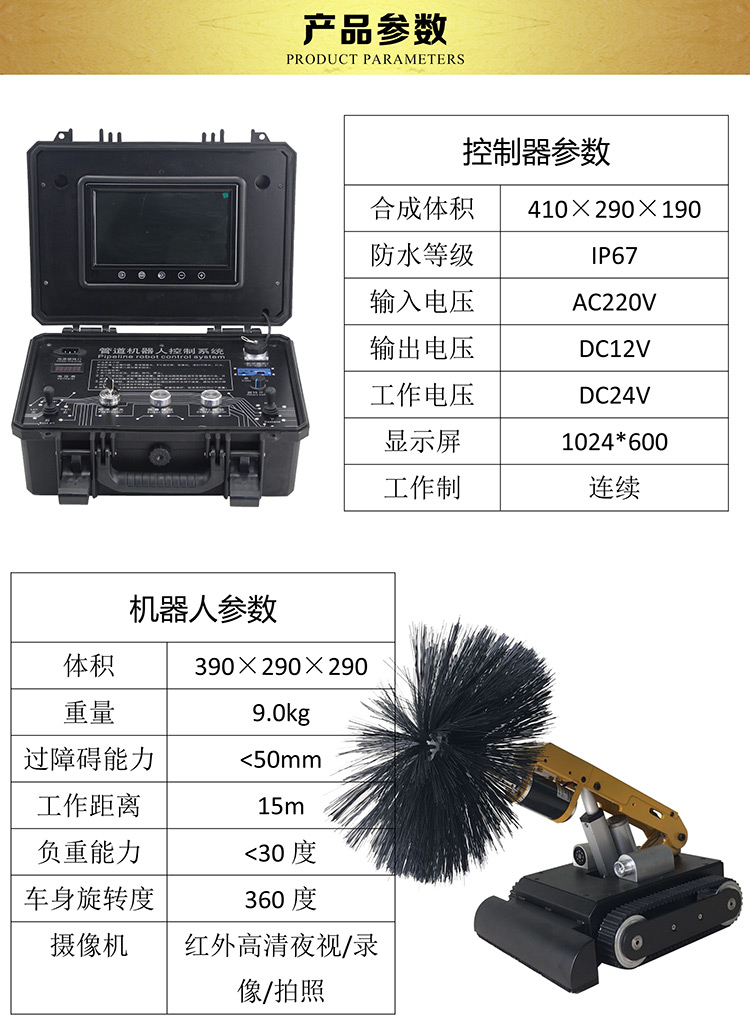 中央空調(diào)管道清洗機(jī)器人